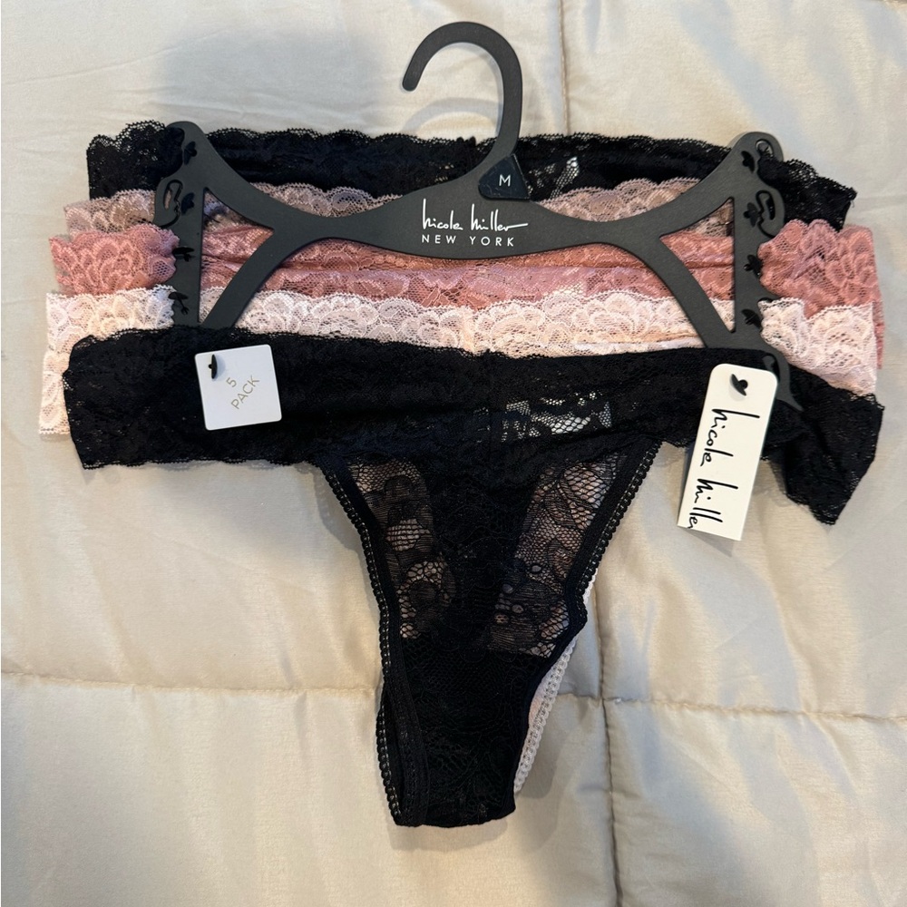 NWT 5 lacy thongs